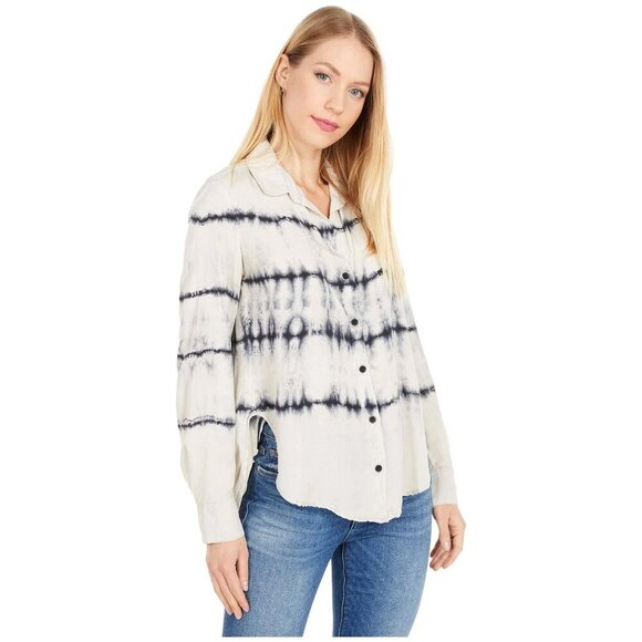 Bella Dahl Womens Flowy Tie Dye Button Down Shirt XS Coastal Cowgirl Boho - Picture 9 of 12